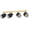 Image de EGLO Batallas Opbouwspot - E27 - 63 cm - Zwart|Bruin
