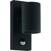 Image de EGLO Riga 5 Wandlamp Buiten - GU10 - 16,5 cm - Beweginssensor - Zwart