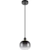 Image de EGLO Oilella Hanglamp - E27 - 19 cm - Smoke glas - Zwart/Geelkoper