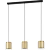 Image de EGLO Lagunitas Hanglamp - E27 - 91 cm - Zwart/Geelkoper/Goud