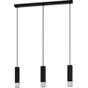 Image de EGLO Butrano Hanglamp - GU10 - 77 cm - Zwart|Zilver