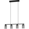 Image de EGLO Zocabon Hanglamp - E27 - 81.5 cm - Glas - Zwart