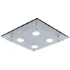 Image de LED plafondlamp 12 watt licht chroom glas design wit gesatineerd plafondlampARENA 9740030-4