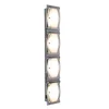 Image de COB LED wandlamp wandlamp wandspot slaapkamerlamp eetkamerlamp keukenlamp, chroom aluminium gesatineerd glas, 4x 350 lumen 3000 Kelvin, LxBxD in cm: 60x10x6,5