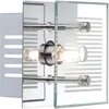 Image de Wandlamp Slaapkamer Kantelschakelaar Zilver Glas Chroom H 7 cm