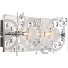 Image de Wandlamp glas kristallen wandlamp wandlamp 2 vlammen ganglamp wand chroom, helder, 2x G9, LxBxH 24x12x9 cm