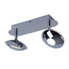 Image de Plafondlamp Spotverlichting Woonkamerlamp, 2 vlammen Spots beweegbaar, gesatineerd chroom, 2x LED 6W 350Lm 3200K, LxBxH 25x11x15cm