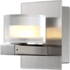 Image de Wandlamp chroom moderne woonkamer wandlamp LED wandlamp zilver design, heldere kap, 1x LED 5 watt 400 lumen neutraal wit, BxH 8 x 10 cm