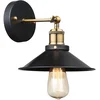 Image de Globo - wandlamp - Lenius - zwart - metaal - scheepslamp - E27 - 15053W