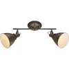Image de Plafondspot 2-vlam woonkamerlamp Plafondlamp roestkleurig Plafondlamp, metaal, 2x E14, LxH 45 x 21 cm