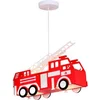 Image de Globo - hanglamp - KITA - rood - kunststof - kinderlamp - E27 - 15726