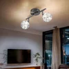 Image de Plafondlamp LED plafondspot LED 2 vlammen plafondlamp twee spots, draaibare glazen bollen met feeërieke lichtjes, 2x LED 3,5W 350Lm warm wit, L 30 cm