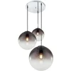 Image de Globo - hanglamp - Varus - chroom - glas smoke glas - Ø 51cm - E27 - 15861-3
