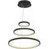 Image de Moderne hanglamp met drie LED ringen | Ø 51CM | Zwart | Woonkamer | Eetkamer