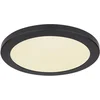 Image de Plafondlamp Opbouw LED plafondlamp Woonkamerlamp, ronde vorm, kunststof, zwart wit opaal, 24W 1800Lm warm wit-koud wit, DxH 29,8x1,8 cm