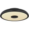 Image de Globo - plafonniere - Raffy - zwart - kunststof - Ø 28cm - LED - 41366B