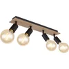Image de Globo  - Plafondlamp Modern interieur - Zwart  - H:11cm - E27 - Voor Binnen - Metaal - Plafondlampen - Slaapkamer - Kinderkamer - Woonkamer - Plafonnieres