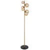 Image de Vloerlamp PRISKA Metaal-Hout 168.0cm Matt zwart | Hout E27 2-Lichts