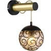 Image de Wandlamp hallamp zwart goud wandlamp slaapkamerlamp rook, ornamenten oosters, 1x E27, BxH 15 x 36 cm