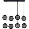 Image de Globo - hanglamp - Hermi II - zwart - metaal - grote eettafellamp - E27 - 14994-8H