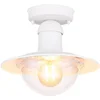 Image de Plafondlamp wit Buitenlamp Balkonlamp voor buiten, metaal, 1x E27 fitting, DxH 23,6x21,5 cm