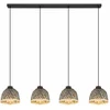 Image de Globo - hanglamp - Colly - zwart - metaal - grote eettafellamp - LED_E27 - 15767-4H