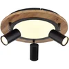 Image de Globo - plafonniere - Kassu - naturel zwart - metaal - Ø 40cm - LED - 67307D