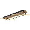 Image de LED plafondlamp houtlamp messing woonkamerlamp verstelbaar, metaal aluminium zwart MDF, 32W 1550lm 3000K warm wit, L 81,5 cm