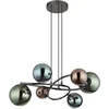Image de Globo - hanglamp - RIHA - multicolor - glas - Ø 65cm - G9 - 56142-6H