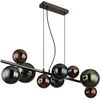 Image de Globo - hanglamp - RIHA - multicolor - glas - grote eettafellamp - G9 - 56142-9H