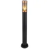 Image de Padlamp tuinlamp buiten staande lamp vloerlamp roestvrij staal, koper accent black smoke, 1x E27, DxH 7,6x80 cm
