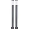 Image de Staande lamp Buitenlamp Tuinlamp Staande lamp Patio IP44, roestvrij staal antraciet opaal, 1x E27 fitting, DxH 7,6x110 cm, set van 2