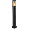 Image de Padlamp met bewegingsmelder Buiten Buitenverlichting Tuin Vloerlamp Bewegingsmelder, roestvrij staal black smoke, E27 fitting, DxH 14x80 cm