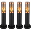 Image de Vloerlamp Staande lamp balkon Vloerlamp buitenverlichting smoky copper Vloerlamp buiten, roestvrij staal kunststof, 1x E27, DxH 7,6x45 cm, set van 4