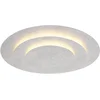 Image de LED plafondlamp zilver Woonkamerlamp zilver Eetkamerlamp rond, metaal, 40W 2400Lm warm wit, DxH 49x7,5 cm