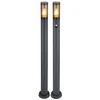 Image de Vloerlamp met bewegingsmelder Buitenlamp Sensor vloerlamp roestvrij staal antraciet, smoke, 1x E27 fitting, DxH 12.7x110cm, set van 2