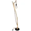 Image de Staande lamp Houten lamp Woonkamerlamp bruin Staande lamp Slaapkamerlamp, henneptouw, 1x E27, BxH 25x 150 cm