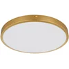 Image de LED plafondlamp Plafondlamp Woonkamerlamp Eetkamerlamp rond, metaal messing kunststof, 22W 1800lm warm wit 3000K, D 35 cm