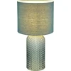 Image de Tafellamp glas textiel bedlamp tafellamp lichtgroen woonkamerlamp, 1x E27 fitting, DxH 26,5x50 cm