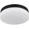 Image de Plafondlamp tuinlamp buitenlamp plafondlamp badkamerlamp, aluminium glas opaal zwart, 2 vlammen, spatwaterdicht, H 6,5 cm