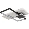Image de Plafondlamp woonkamerlamp plafondlamp eetkamerlamp slaapkamerlamp, metaal aluminium wit zwart, dimbare afstandsbediening CCT, LED 40W 2100Lm 2700-6500K, L 50 cm