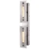 Image de Wandlamp kristal LED 2 vlammen Wandlamp kristal gesatineerd glas, 1x LED 3000K, LxBxD 49x8x11,5 cm