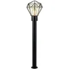 Image de Patio lamp terraslamp buitenlamp industriële vloerlamp zwart roestvrij staal voetlamp, 1x E27, LxH 22,5x100 cm