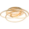 Image de Plafondlamp ringen designlamp goud plafondlamp woonkamer modern, aluminium, satijn, LED 30W 2100Lm warm wit, DxH 50x14 cm