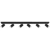 Image de Plafondlamp Spot strip plafondspot 6-vlam woonkamerlamp, plafondlamp met verstelbare spots, zwart metaal, 6x GU10, LxBxH 115x6x12 cm