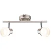 Image de Wand- en plafondlamp Plafondspot 2 vlammen Plafondlamp twee spots, beweegbaar, 2x 3,5 Watt LED 190Lm warm wit, L 31,5 cm