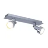 Image de Plafondlamp zwenkbare plafondlamp 2 spots chroom, 2x LED 3,2W 240Lm warm wit, LxBxH 34x7x14 cm