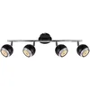 Image de Plafondlamp Spotlamp Woonkamerlamp Plafondspot 4 vlammen beweegbaar, metaal, 4x GU10, LxH 55x15cm