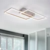 Image de LED plafondlamp Woonkamerlamp Plafondlamp Eetkamerlamp, metaal, rechthoekig, 2280lm 40W 3000K, 52 x 24,2 x 6,2 cm
