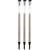 Image de Solar buitenlamp grondspies insteeklamp solarlamp rvs padverlichting insteeklamp, 0,07 watt LED lamp, H 70 cm, set van 3